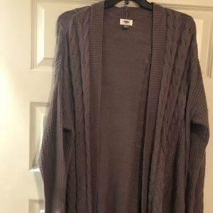 Dark gray sweater cardigan